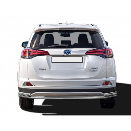 Защита заднего бампера «Труба с уголками» (d51/40) для Toyota RAV4 рестайлинг, (2015-н.в.)(Окрашенное) купить недорого с доставкой в Красноярск