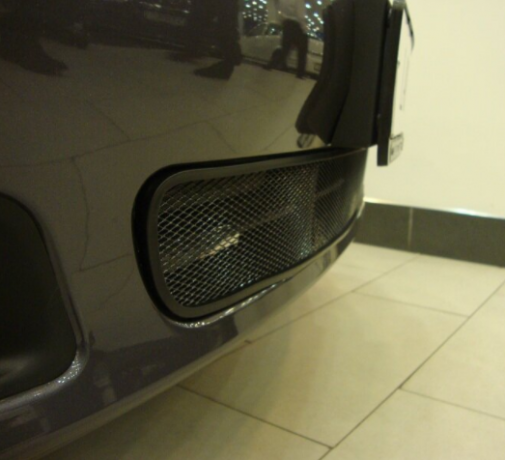 Защита радиатора "Standart" Chevrolet Lacetti (хэтчбек) чёрная купить недорого с доставкой в Красноярск