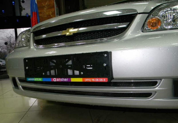 Защита радиатора "Standart" Chevrolet Lacetti седан (2004-2013) чёрная купить недорого с доставкой в Красноярск