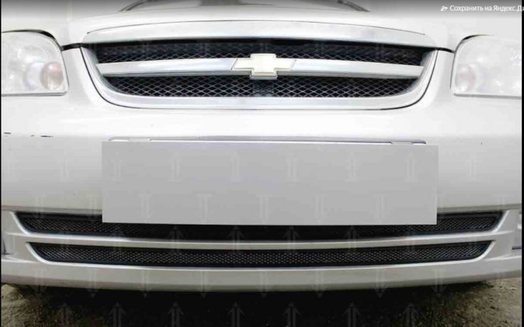 Защита радиатора "Standart" Chevrolet Lacetti седан (2004-2013) чёрная купить недорого с доставкой в Красноярск