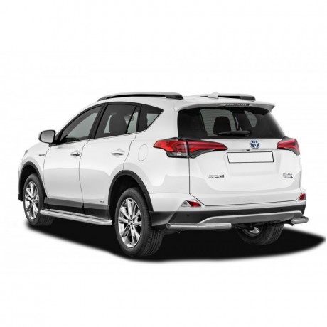 Защита заднего бампера «Уголки» (d51) для Toyota RAV4 рестайлинг, (2015-н.в.)(Окрашенное) купить недорого с доставкой в Красноярск