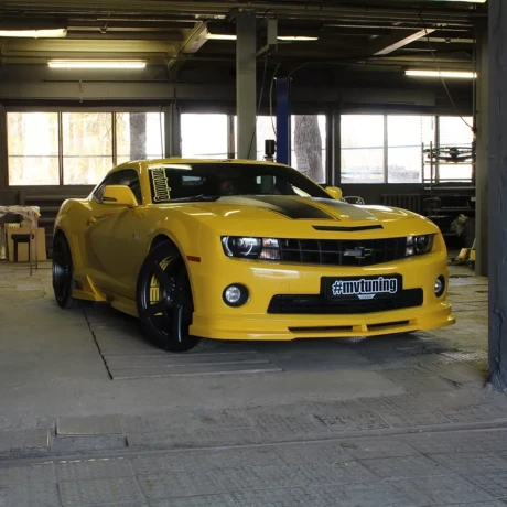 Накладка (юбка) переднего бампера (цельная) для Chevrolet Camaro SS (2009-2012) купить недорого с доставкой в Красноярск