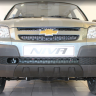 Защита радиатора "Standart" B@3 2123 "Chevrolet Niv@" чёрная купить недорого с доставкой в Красноярск