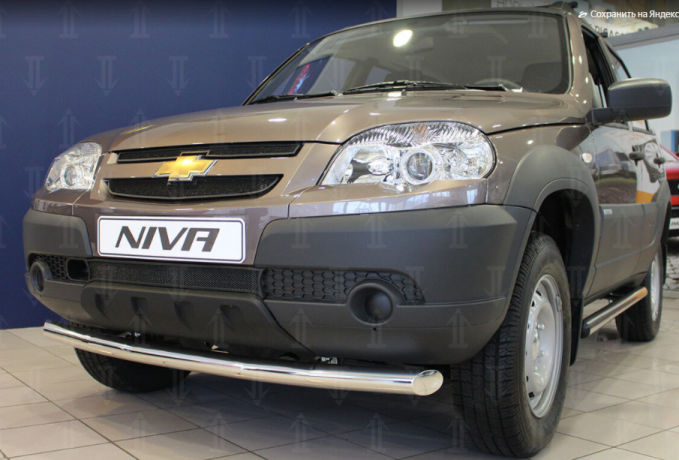 Защита радиатора "Standart" B@3 2123 "Chevrolet Niv@" чёрная купить недорого с доставкой в Красноярск