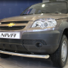 Защита радиатора "Standart" B@3 2123 "Chevrolet Niv@" чёрная купить недорого с доставкой в Красноярск