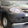 Защита радиатора "Standart" B@3 2123 "Chevrolet Niv@" чёрная купить недорого с доставкой в Красноярск