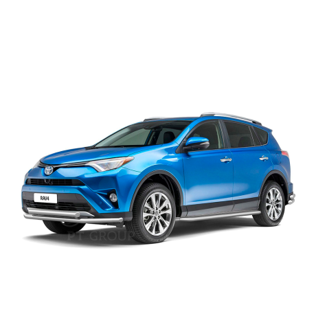 Защита переднего бампера двойная d63/63мм (НПС) Toyota RAV4 (2013-2018 г.в.) купить недорого с доставкой в Красноярск
