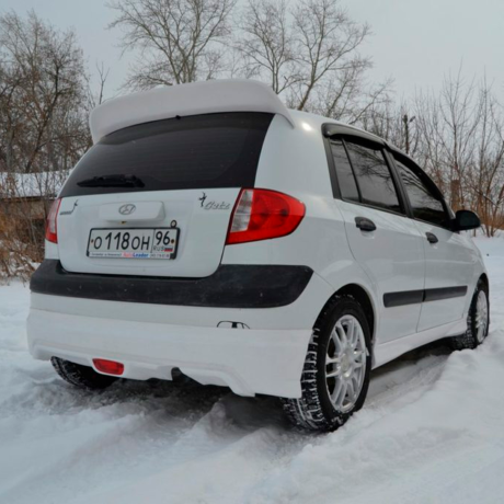 Накладка на задний бампер "Mugen style" для Hyundai Getz рестайлинг (2004-2007 г.в.) купить недорого с доставкой в Красноярск