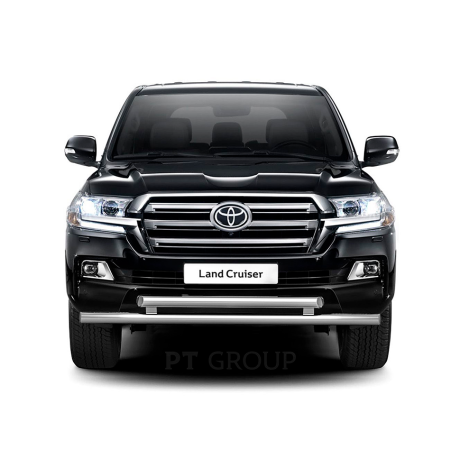 Защита переднего бампера двойная d63/63мм (НПС) Toyota Land Cruiser 200 (2014-н.в.) купить недорого с доставкой в Красноярск