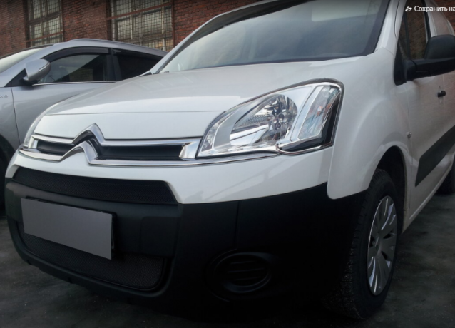 Защита радиатора "Standart" Citroen Berlingo рестайлинг (2008-2016) чёрная купить недорого с доставкой в Красноярск