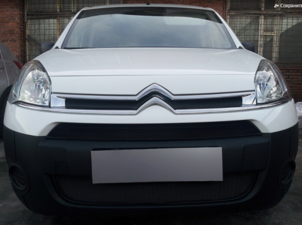 Защита радиатора "Standart" Citroen Berlingo рестайлинг (2008-2016) чёрная купить недорого с доставкой в Красноярск