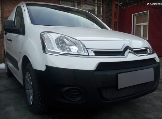 Защита радиатора "Standart" Citroen Berlingo рестайлинг (2008-2016) чёрная купить недорого с доставкой в Красноярск