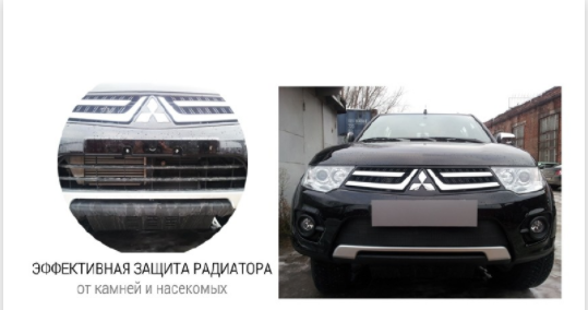 Защита радиатора "Standart" Citroen Berlingo рестайлинг (2008-2016) чёрная купить недорого с доставкой в Красноярск