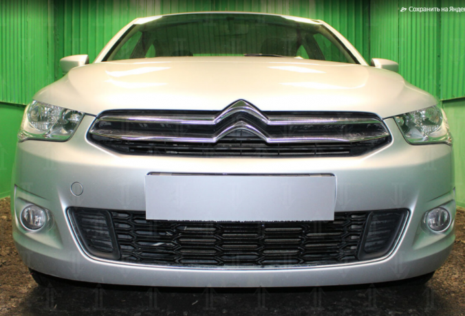 Защита радиатора "Standart" Citroen C-Elysee (2012-2017) чёрная купить недорого с доставкой в Красноярск
