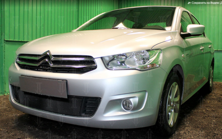 Защита радиатора "Standart" Citroen C-Elysee (2012-2017) чёрная купить недорого с доставкой в Красноярск