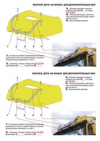 Дуга на крышу для дополнительных фар DAF FT XF105.410-460 (2008-2013)(Окрашенное) купить недорого с доставкой в Красноярск