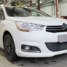 Защита радиатора "Standart" Citroen C4 (2010-2015) под парктроник, чёрная купить недорого с доставкой в Красноярск