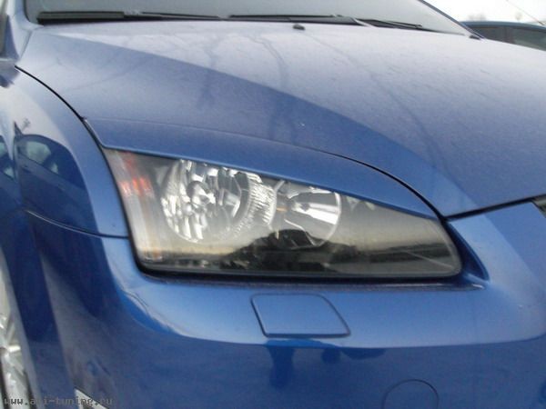 Накладки на фары (реснички) широкие var №2 для Ford Focus 2 (2004-2008) купить недорого с доставкой в Красноярск