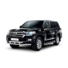 Защита переднего бампера двойная с пластинами d63/63мм (НПС) Toyota Land Cruiser 200 (2014-н.в.) купить недорого с доставкой в Красноярск