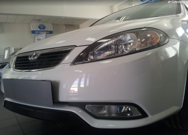 Защита радиатора "Standart" Daewoo Gentra чёрная купить недорого с доставкой в Красноярск