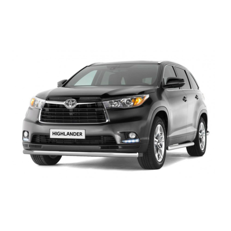 Защита переднего бампера одинарная d63мм (НПС) Toyota Highlander (2014-н.в.) купить недорого с доставкой в Красноярск