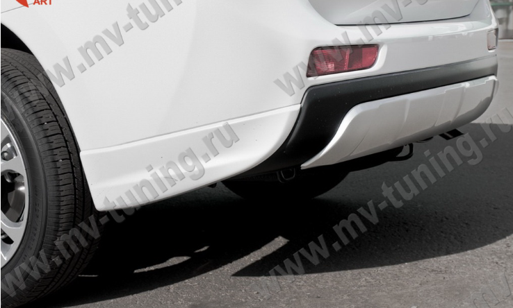 Диффузор заднего бампера "Broomer Design" для Mitsubishi Outlander (3rd generation)(2012-2014) купить недорого с доставкой в Красноярск