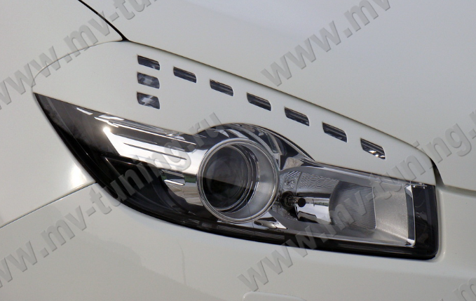 Накладки на фары (реснички) для Nissan Qashqai (2010-2013) купить недорого с доставкой в Красноярск