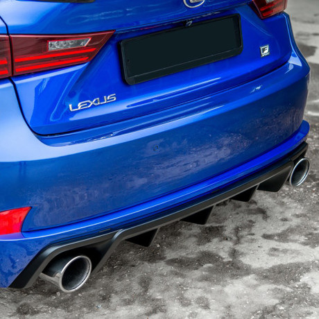 Диффузор заднего бампера №1 (с килями) для Lexus IS III (с 2013-2022) купить недорого с доставкой в Красноярск
