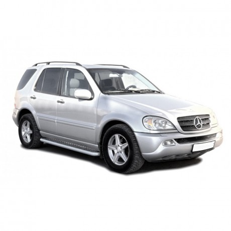 Защита порогов с алюминиевым листом (d63,5) для Mercedes-Benz ML 320/350 (2001-2005)(Окрашенное) купить недорого с доставкой в Красноярск