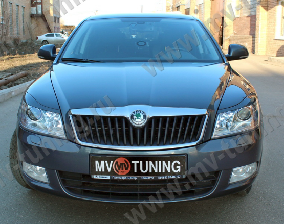 Накладки на фары (реснички) для Skoda Octavia II FL (2008-2013) купить недорого с доставкой в Красноярск