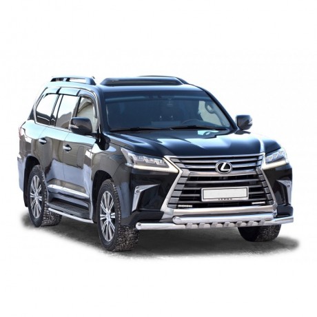 Защита переднего бампера «Труба двойная» (d76) для Lexus LX 450d (2016-н.в)(Окрашенное) купить недорого с доставкой в Красноярск