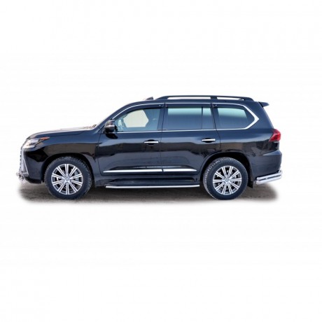 Защита порогов «Труба» для оригинальных порогов (d40) для Lexus LX 450d (20160-н.в.)(Окрашенное) купить недорого с доставкой в Красноярск