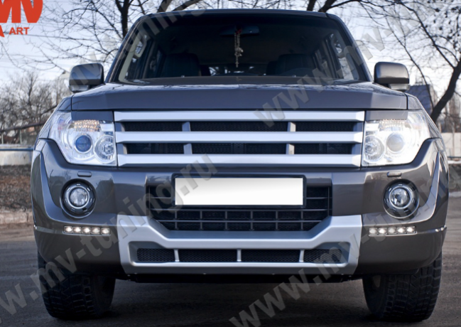 Накладки на фары (реснички) для Mitsubishi Pajero 4 (2006-2015) купить недорого с доставкой в Красноярск