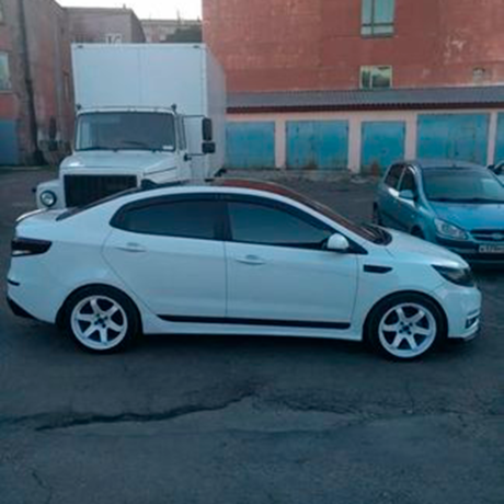 Накладки на пороги KIA RIO III (2014-2017) купить недорого с доставкой в Красноярск