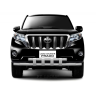 Защита переднего бампера двойная с пластинами d63/63мм (НПС) Toyota Land Cruiser Prado 150 (2013-2016 г.в.) купить недорого с доставкой в Красноярск