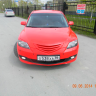 Накладки на фары (реснички) "Лодочки" для Mazda 3, хэтчбэк (2003-2009) купить недорого с доставкой в Красноярск
