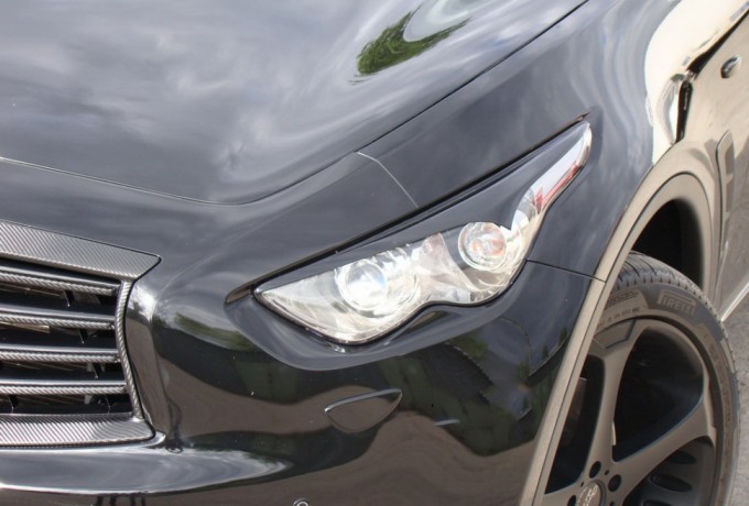 Накладки на фары (реснички) var №1 для Infiniti FX (2nd generation)(2008-2013) купить недорого с доставкой в Красноярск