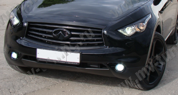 Накладки на фары (реснички) var №1 для Infiniti FX (2nd generation)(2008-2013) купить недорого с доставкой в Красноярск