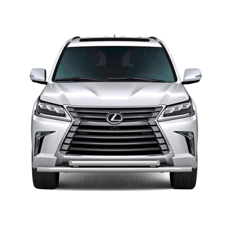 Защита переднего бампера двойная d63/63мм (НПС) LEXUS 450D (2015-н.в.) купить недорого с доставкой в Красноярск