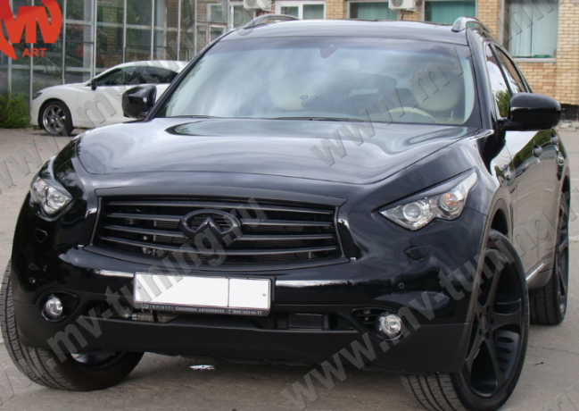 Накладки на фары (реснички) var №2 для Infiniti FX (2nd generation) купить недорого с доставкой в Красноярск