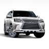Защита переднего бампера двойная с зубьями d63/63мм (НПС) LEXUS 450D (2015-н.в.) купить недорого с доставкой в Красноярск