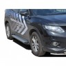 Защита порогов «БУМЕР» алюминиевая с резинкой для Nissan X-trail (2013-н.в.) купить недорого с доставкой в Красноярск