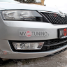 Спойлер переднего бампера (под покраску) для Skoda Rapid (2012-н.в.) купить недорого с доставкой в Красноярск